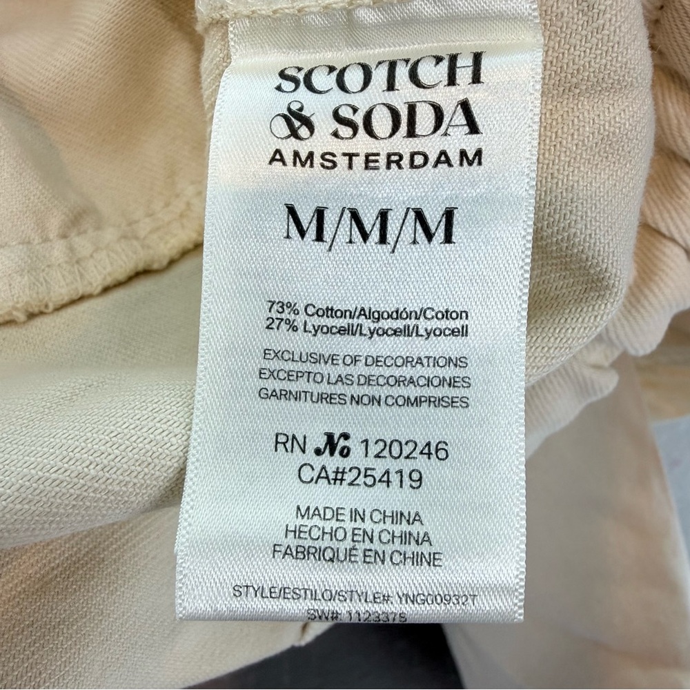Scotch & Soda New women’s cropped Utility Jacket zip front ivory cotton blend M - Picture 9 of 9
